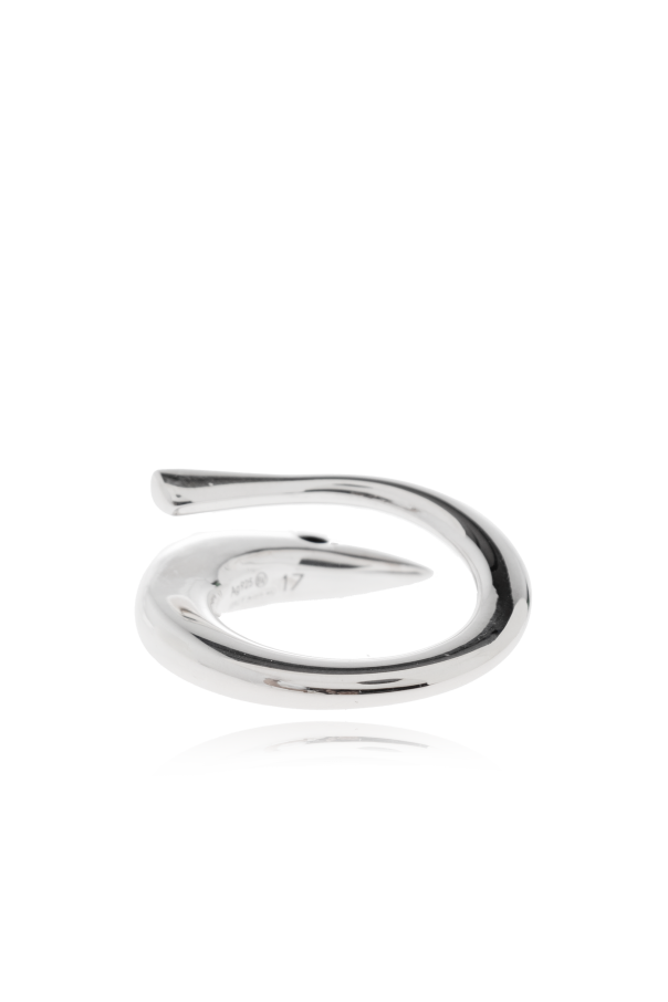 Bottega Veneta Srebrny pierścień