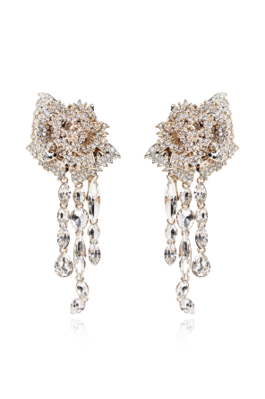 Earrings with shimmering crystals