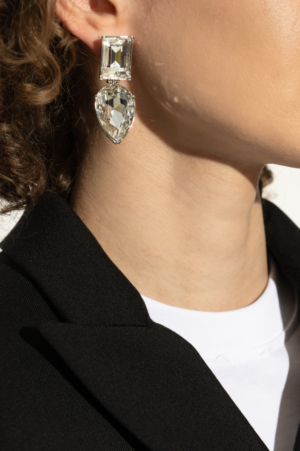 Alexander McQueen Kolczyki z połyskującymi kryształami