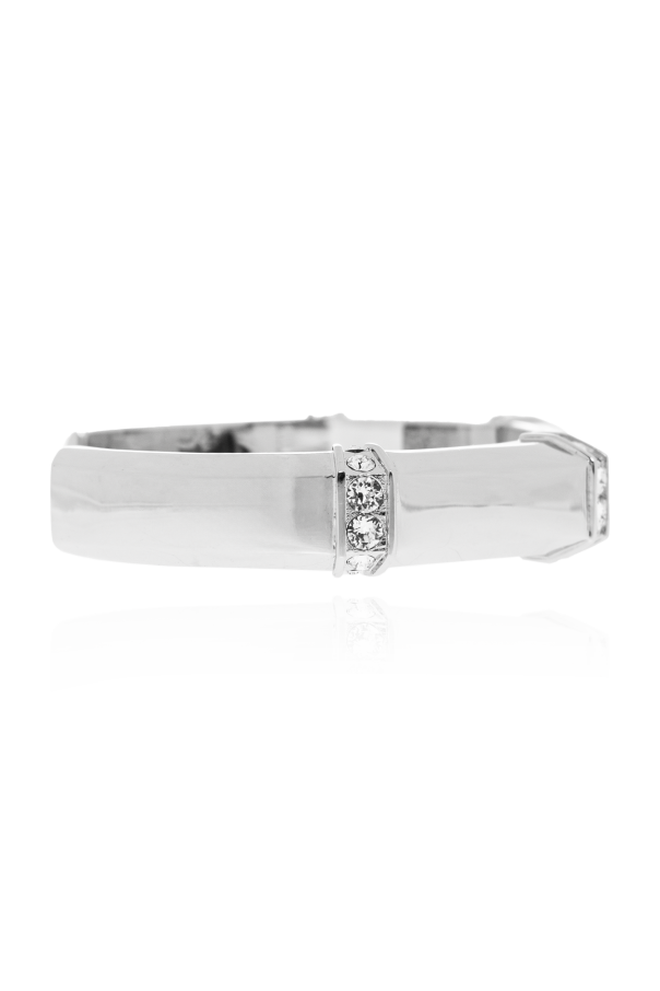 Alexander McQueen Pulsera con cristales brillantes