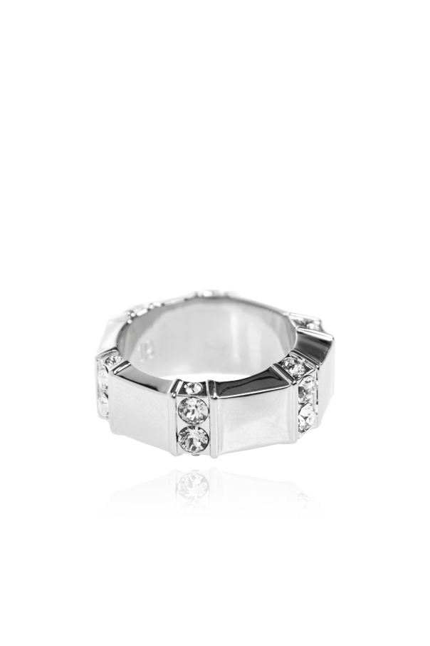 Alexander McQueen Signet ring with shimmering crystals