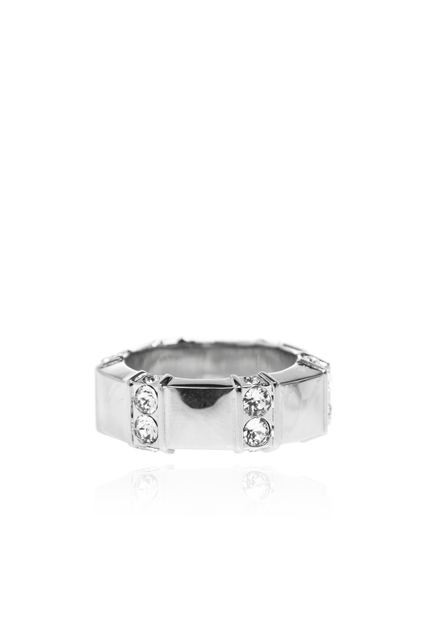 Alexander McQueen Signet ring with shimmering crystals