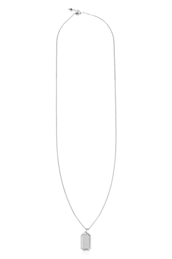 Alexander McQueen Collar con colgante con logotipo grabado