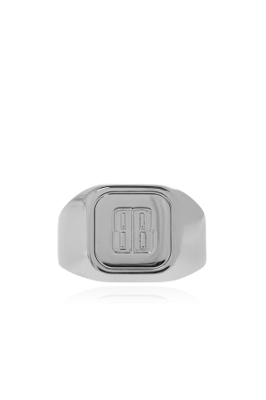 Signet ring with engraved logo