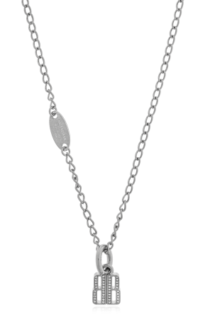 Necklace with a pendant adorned with sparkling crystals
