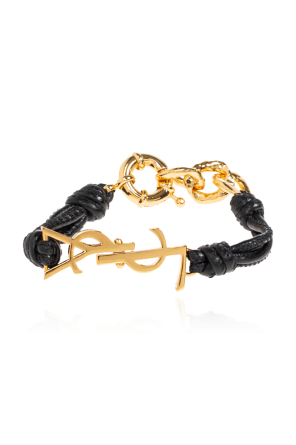 Leather bracelet with logo
