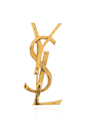 Brooch in the shape of a logo
