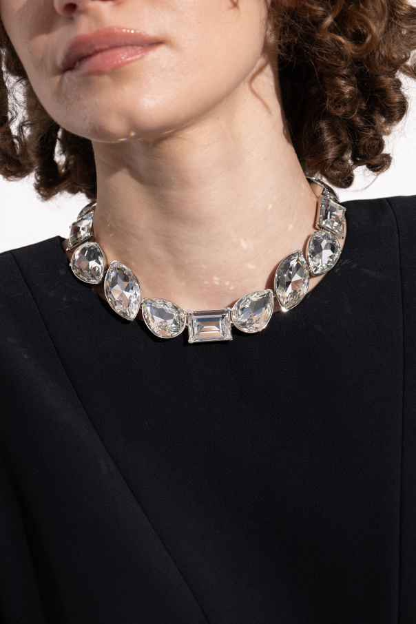 Alexander McQueen Short necklace with shimmering crystals