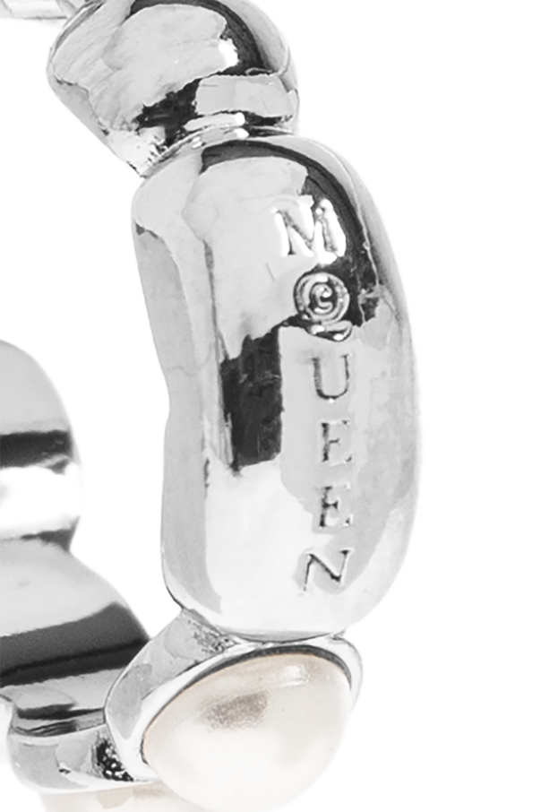 Alexander McQueen Single brass earring