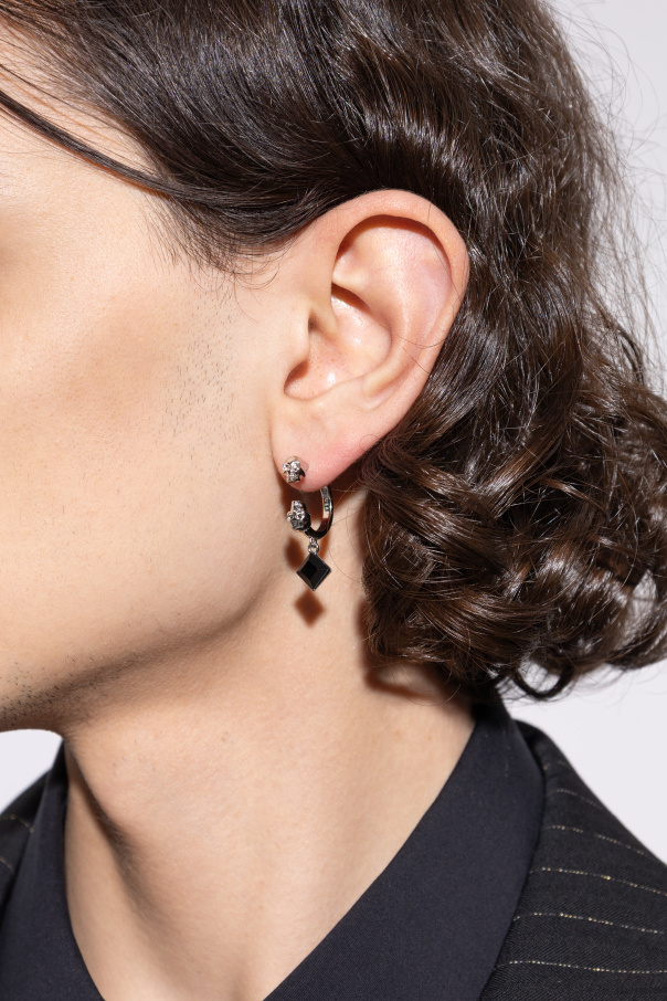 Alexander McQueen Single brass earring