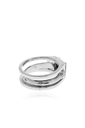 Alexander McQueen Anel duplo em latão