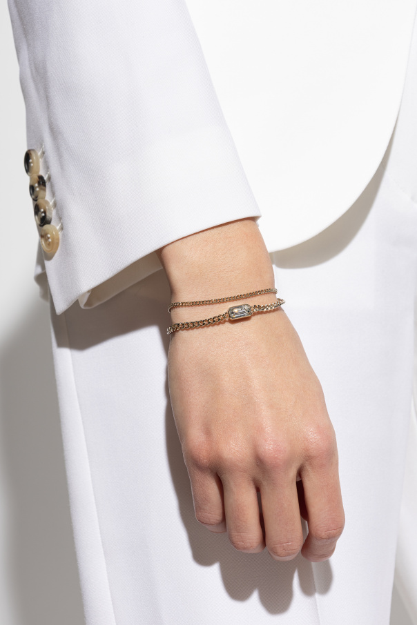 Alexander McQueen Mosiężna bransoleta