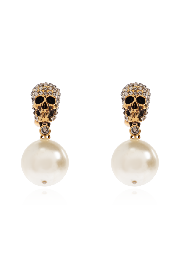 Earrings with shimmering crystals od Alexander McQueen