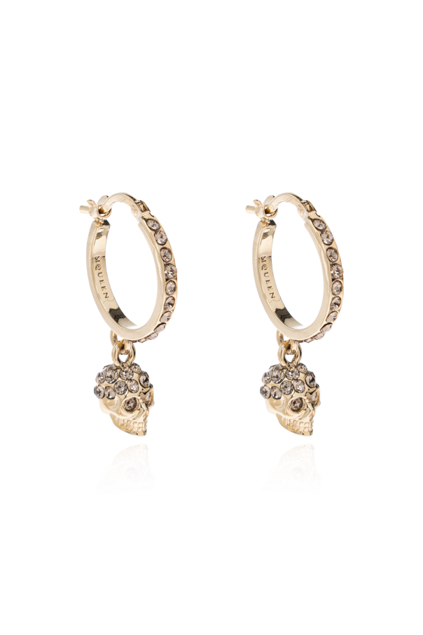 Earrings with shimmering crystals od Alexander McQueen