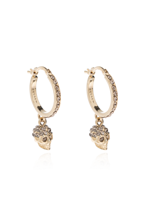 Earrings with shimmering crystals
