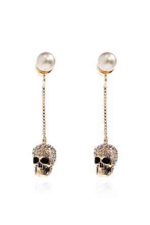 Earrings with a distinctive skull motif