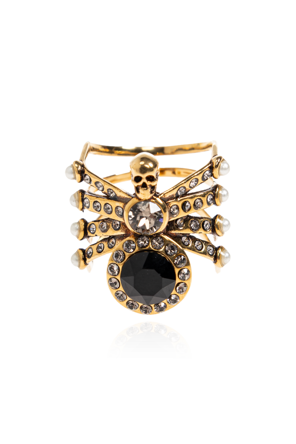 Ring with shimmering crystals od Alexander McQueen