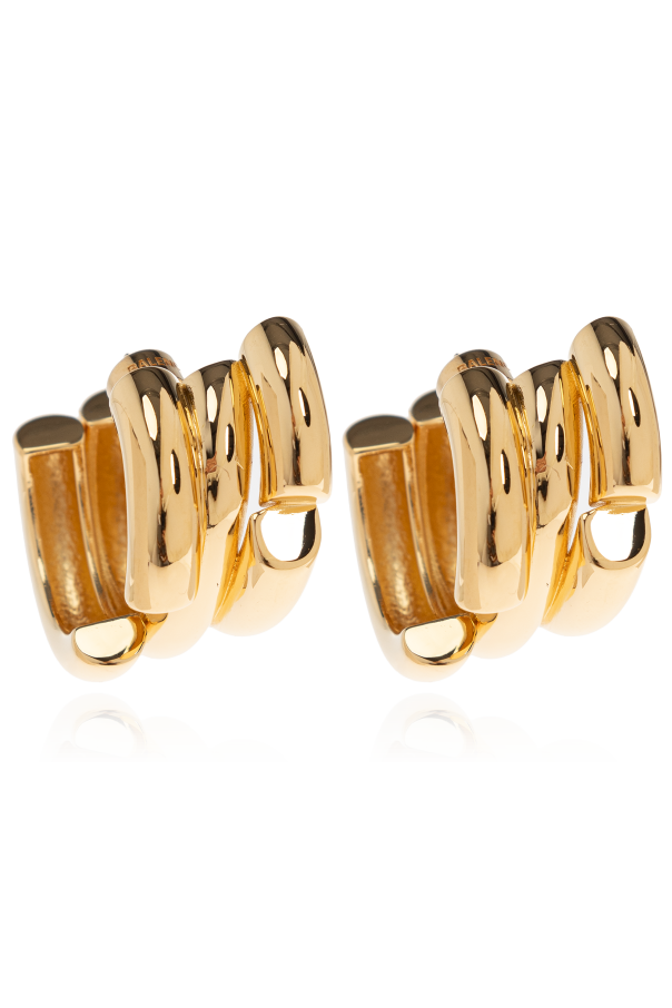 Earrings with engraved logo od Balenciaga