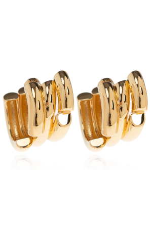 Earrings with engraved logo