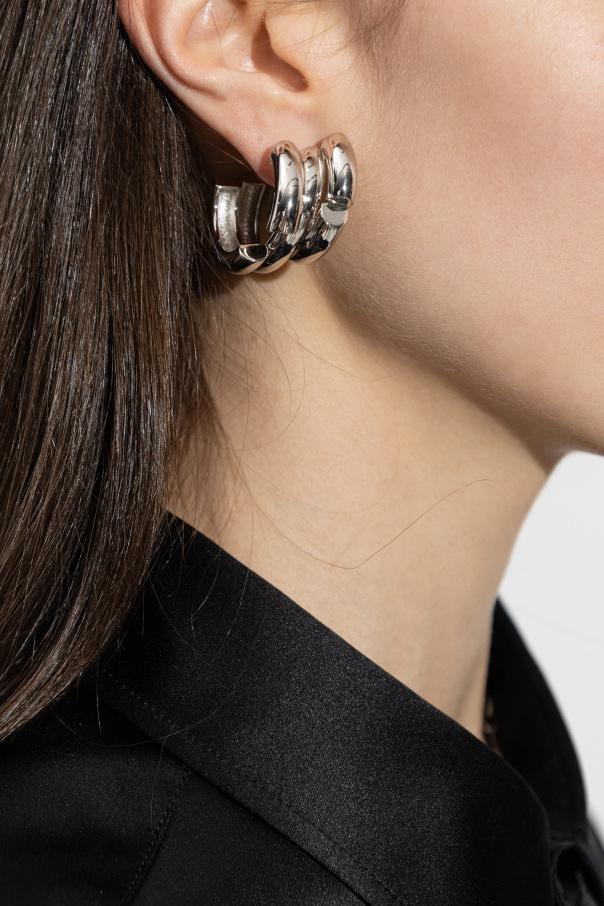 Balenciaga Pendientes con logotipo grabado