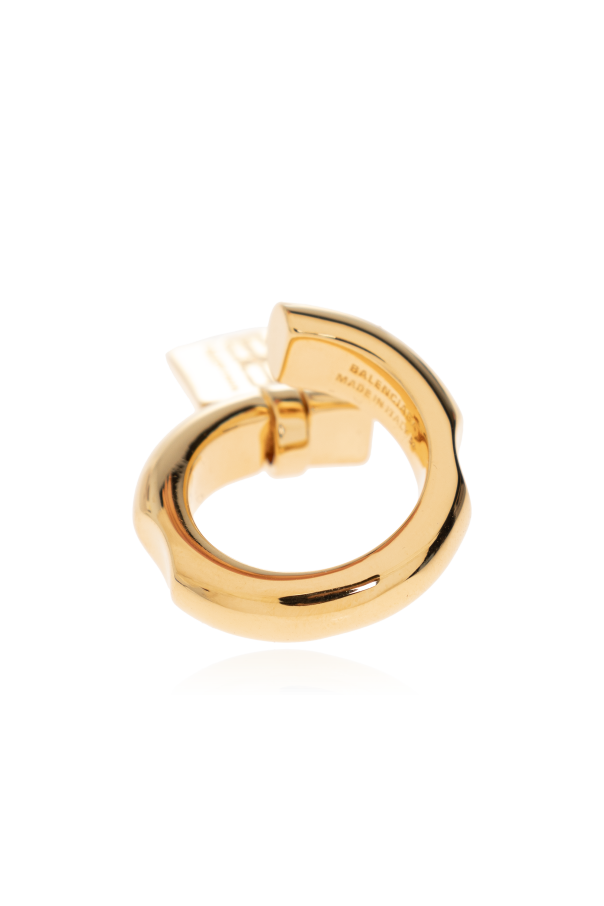 Balenciaga Ring with engraved logo
