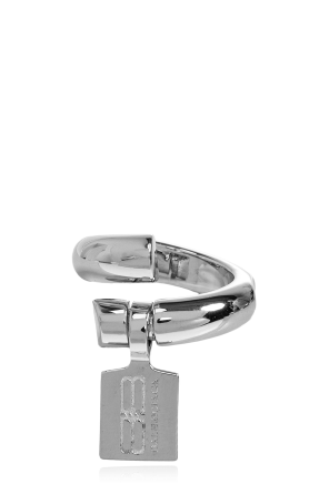 Ring with engraved logo od Balenciaga