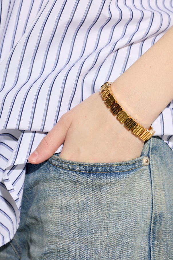 Balenciaga Brass bracelet with logo