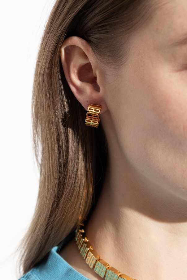 Balenciaga pendientes con logo