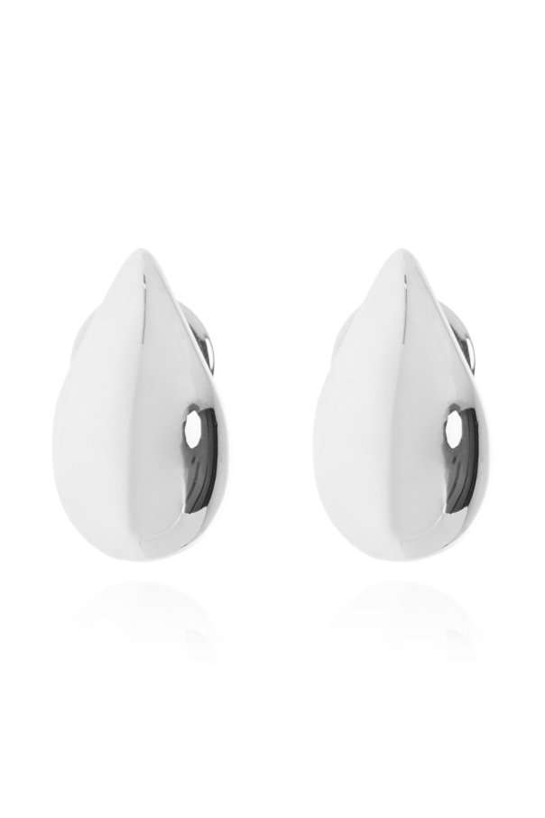 Silver drop-shaped earrings od Bottega Veneta