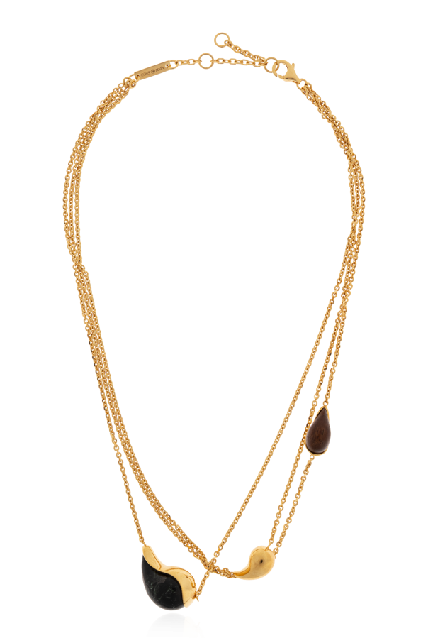 Necklace with teardrop pendants od Bottega Veneta