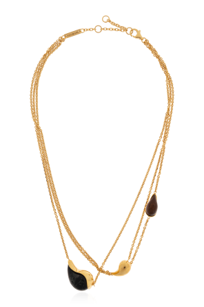 Necklace with teardrop pendants