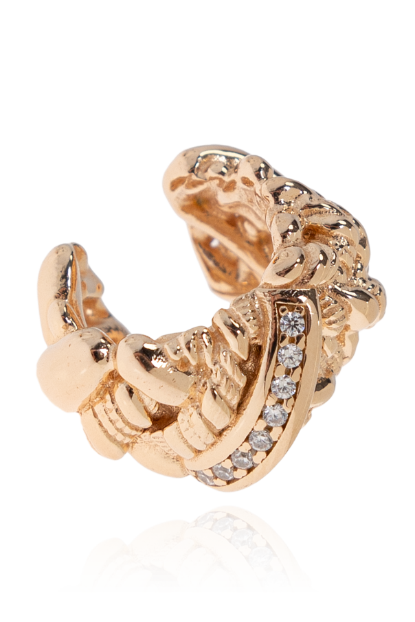 Bottega Veneta Silver ear cuff with cubic zirconia