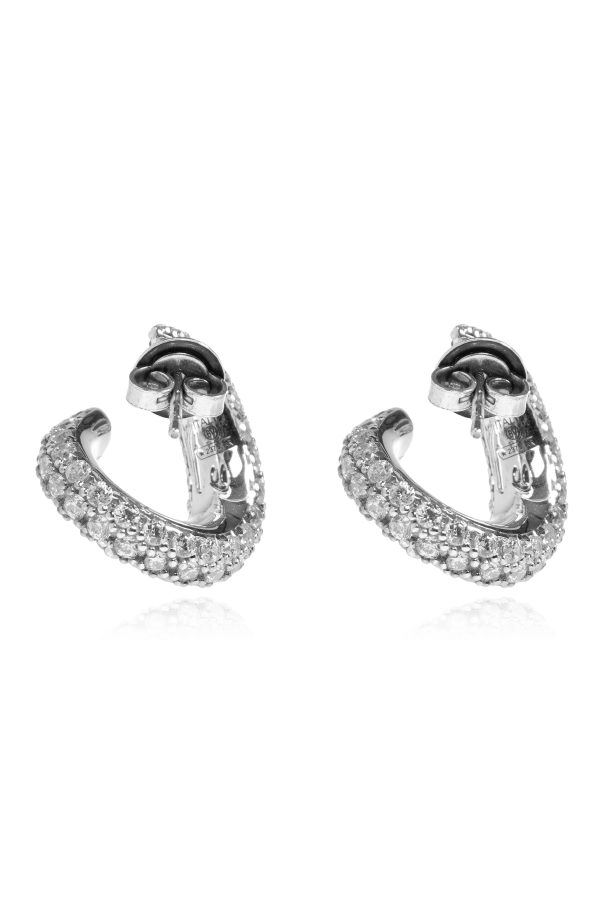 Bottega Veneta Srebrne kolczyki z cyrkoniami