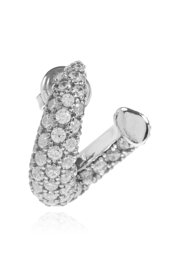 Bottega Veneta Srebrne kolczyki z cyrkoniami