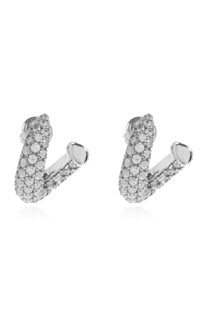 Silver earrings with cubic zirconia