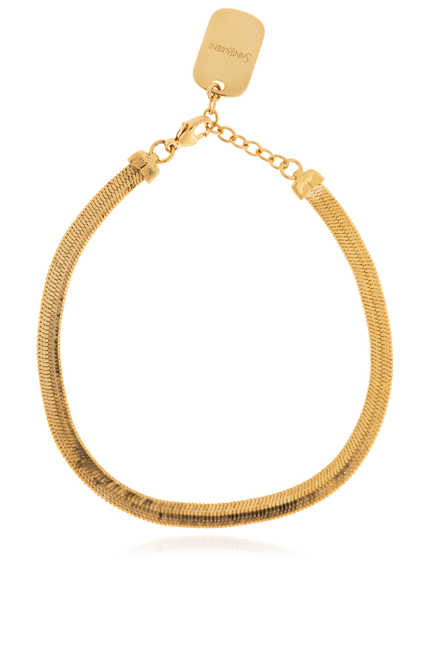 Brass bracelet with logo od Saint Laurent