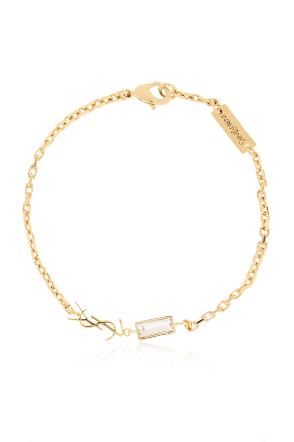 Brass bracelet with logo od Saint Laurent