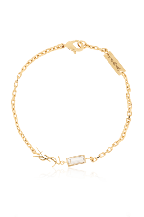 Brass bracelet with logo