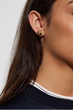 Silver earrings od Bottega Veneta