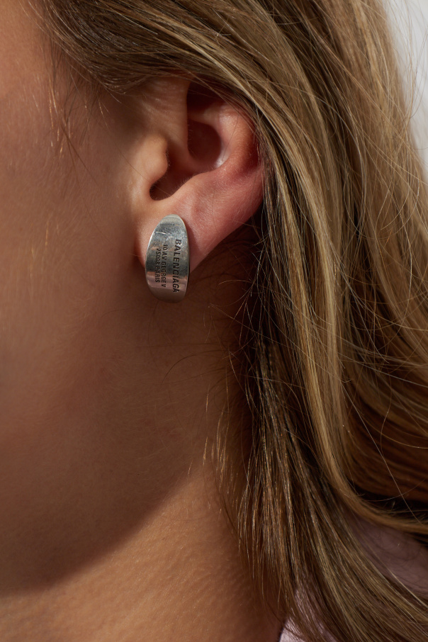 Balenciaga Pendientes con el logo grabado