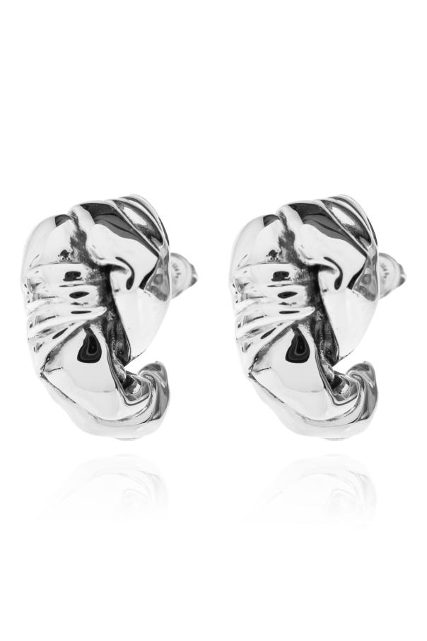Silver earrings od Bottega Veneta