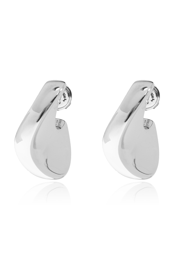 Silver earrings od Bottega Veneta