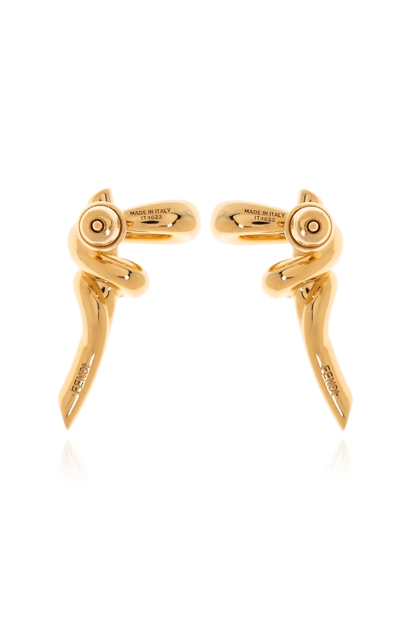 Fendi ‘Filo’ brass earrings