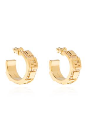 Earrings with shimmering crystals