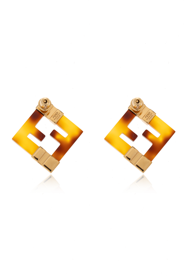 Fendi Earrings in the shape of a logo