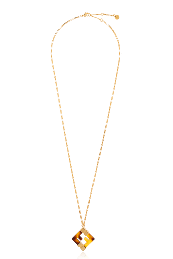 Fendi Collar con colgante en forma de logotipo