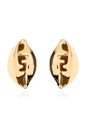 Brass shell-shaped earrings