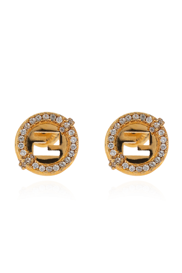 Earrings with shimmering crystals od Fendi