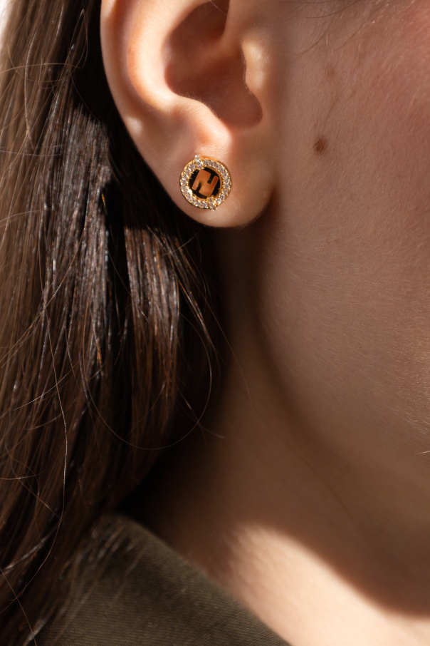 Fendi Earrings with shimmering crystals