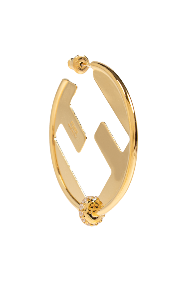 Fendi Runde Ohrringe mit Logo